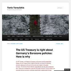 The US Treasury is right about Germany’s Eurozone policies: Here is why