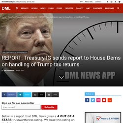 Treasury IG sends report to House Dems on handling of Trump tax returns