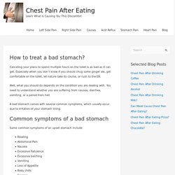 How to Treat a Bad Stomach?