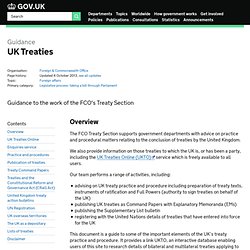 UK Treaties - Detailed guidance