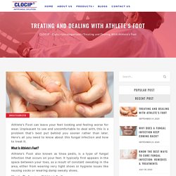 Treating and Dealing With Athlete's Foot