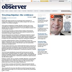 Treating bipolar: the evidence - Medical Observer