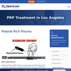 Get PRP Therapy and PRP Injection in Los Angeles