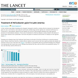 THE LANCET 04/02/12 Treatment of Helicobacter pylori in Latin America