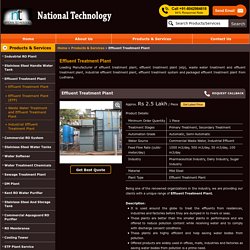 Effluent Treatment Plant - Effluent Treatment Plant (ETP) Manufacturer from Ludhiana