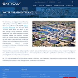 Water Treatment Plant Suppliers in india