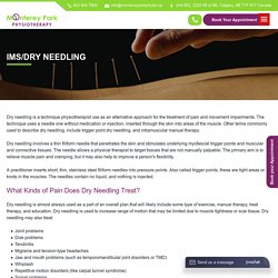 Dry Needle Therapy NE, Calgary - Monterey Park Physiotherapy