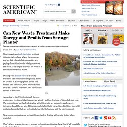 Can New Waste Treatment Make Energy and Profits from Sewage Plants?