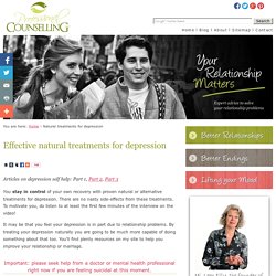 Effective natural treatments for depression - no antidepressants