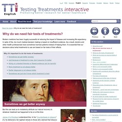 Why do we need fair tests of treatments? - Testing Treatments interactive » Testing Treatments interactive