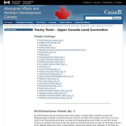 Treaty Texts - Upper Canada Land Surrenders