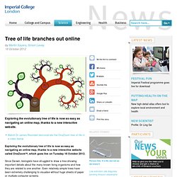 Tree of life branches out online