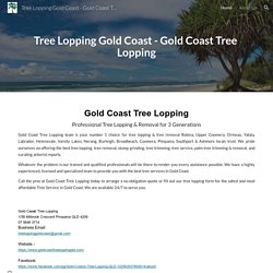 Tree Lopping Gold Coast - Gold Coast Tree Lopping