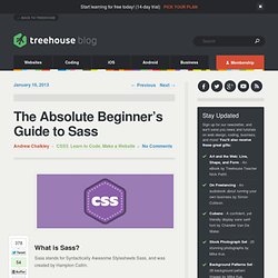 The Absolute Beginner's Guide to Sass