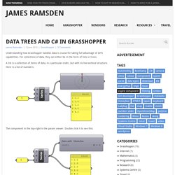 Data trees and C# in Grasshopper - James Ramsden