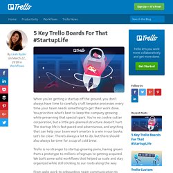 5 Key Trello Boards For That #StartupLife