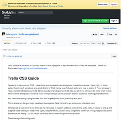 Trello CSS Guide · GitHub