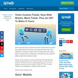 Custom Fields: Now With Mobile, More Fields, Plus An API To Make It Yours