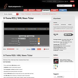 X-Treme RSS / XML News Ticker - Flash Components