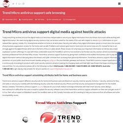 Trend micro antivirus support