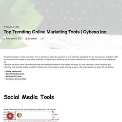 Top Trending Online Marketing Tools