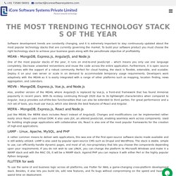 The Most Trending Technology Stacks of the year