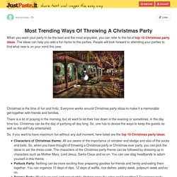 Most Trending Ways Of Throwing A Christmas Party