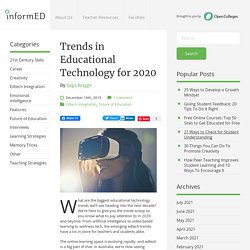 Trends in Educational Technology for 2020