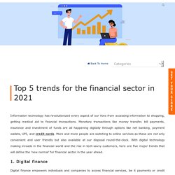 Top 5 trends for the financial sector in 2021