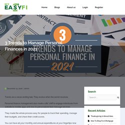 3 Trends to Manage Personal Finances in 2021 - My EasyFi