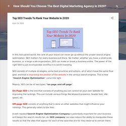 Top SEO Trends To Rank Your Website In 2020