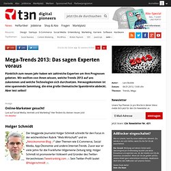 Mega-Trends 2013: Das sagen Experten voraus
