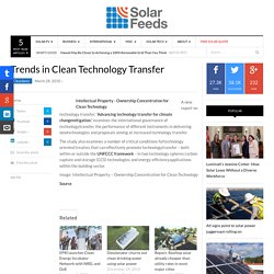 Trends in Clean Technology Transfer