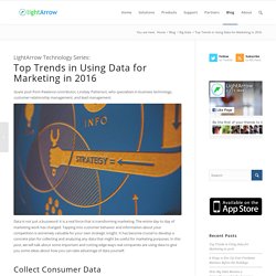 Top Trends in Using Data for Marketing in 2016
