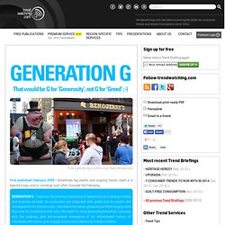 s February 2009 Trend Briefing covering GENERATION G