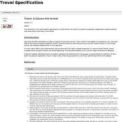 Trevni Specification - Trevni: A Column File Format