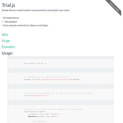 Trial.js - Mouse Monitoring & Prediction