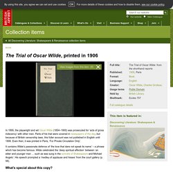 The Trial of Oscar Wilde, printed in 1906