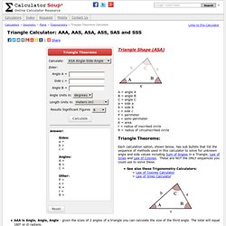 Triangle Theorems Calculator