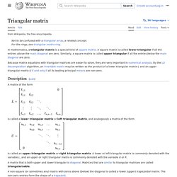 Triangular matrix