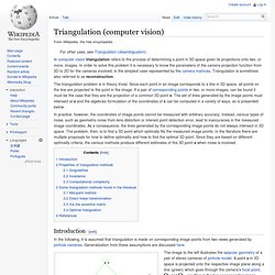 Triangulation (computer vision)