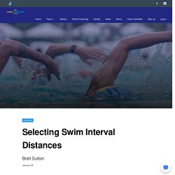 Selecting Swim Interval Distances