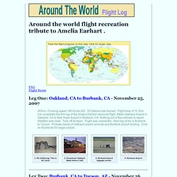 Around the world flight tribute recreation to Amelia Earhart