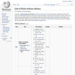 List of Pixies tribute albums