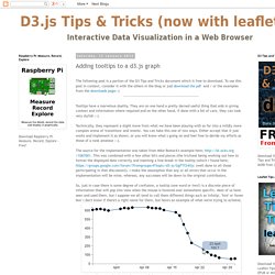 D3.js Tips and Tricks: Adding tooltips to a d3.js graph