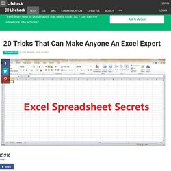 20 Tricks That Can Make Anyone An Excel Expert