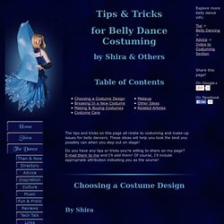 Tips and Tricks for Belly Dance Costuming