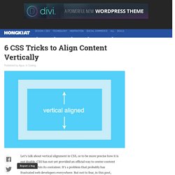 6 CSS Tricks to Align Content Vertically