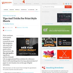 Adapting To The Ink — Tips And Tricks For Print Style Sheets