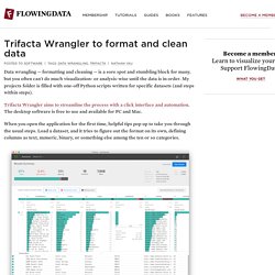 Trifacta Wrangler to format and clean data